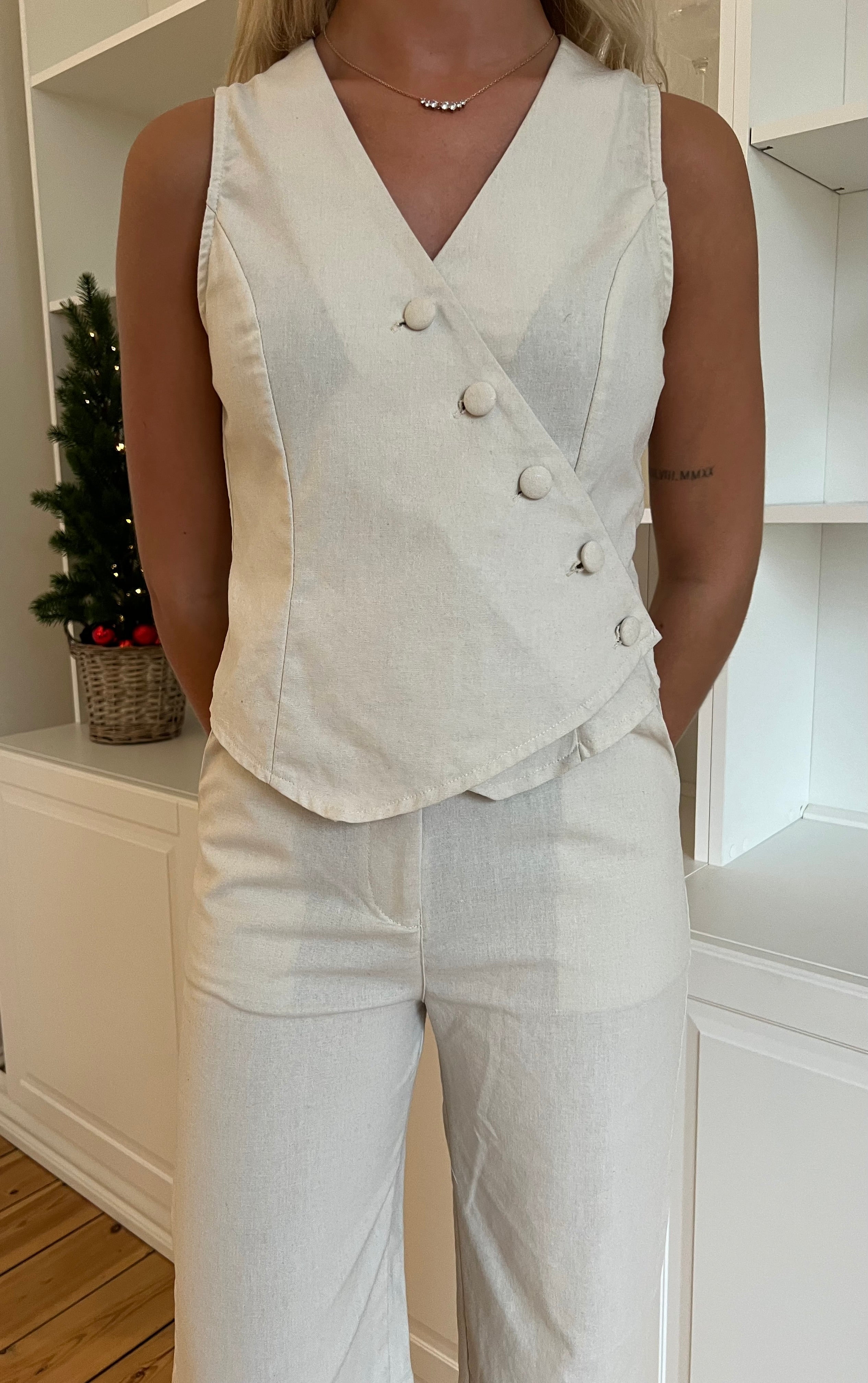 SIDSE VEST - BEIGE