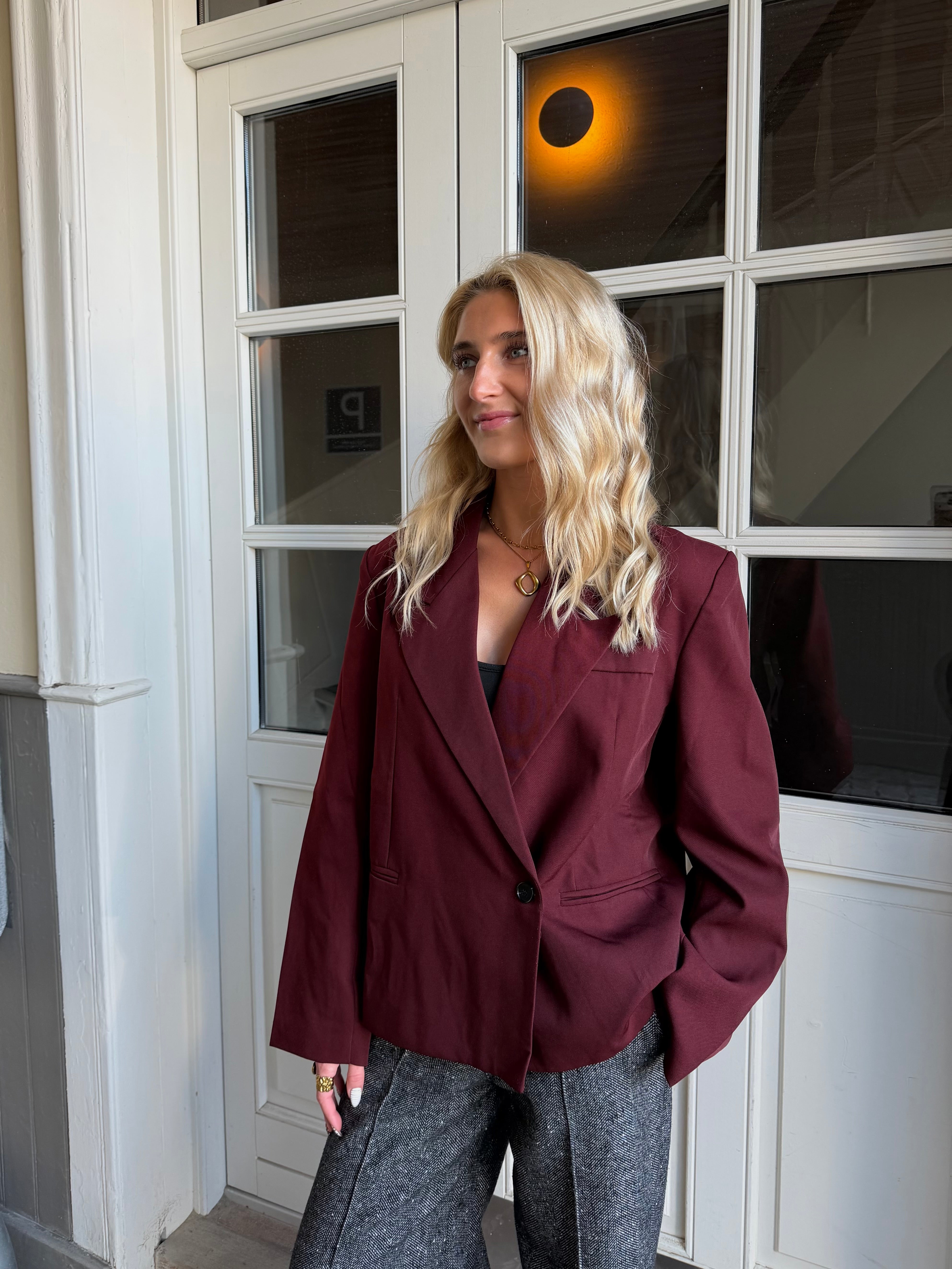 ELMA BLAZER - BURGUNDY