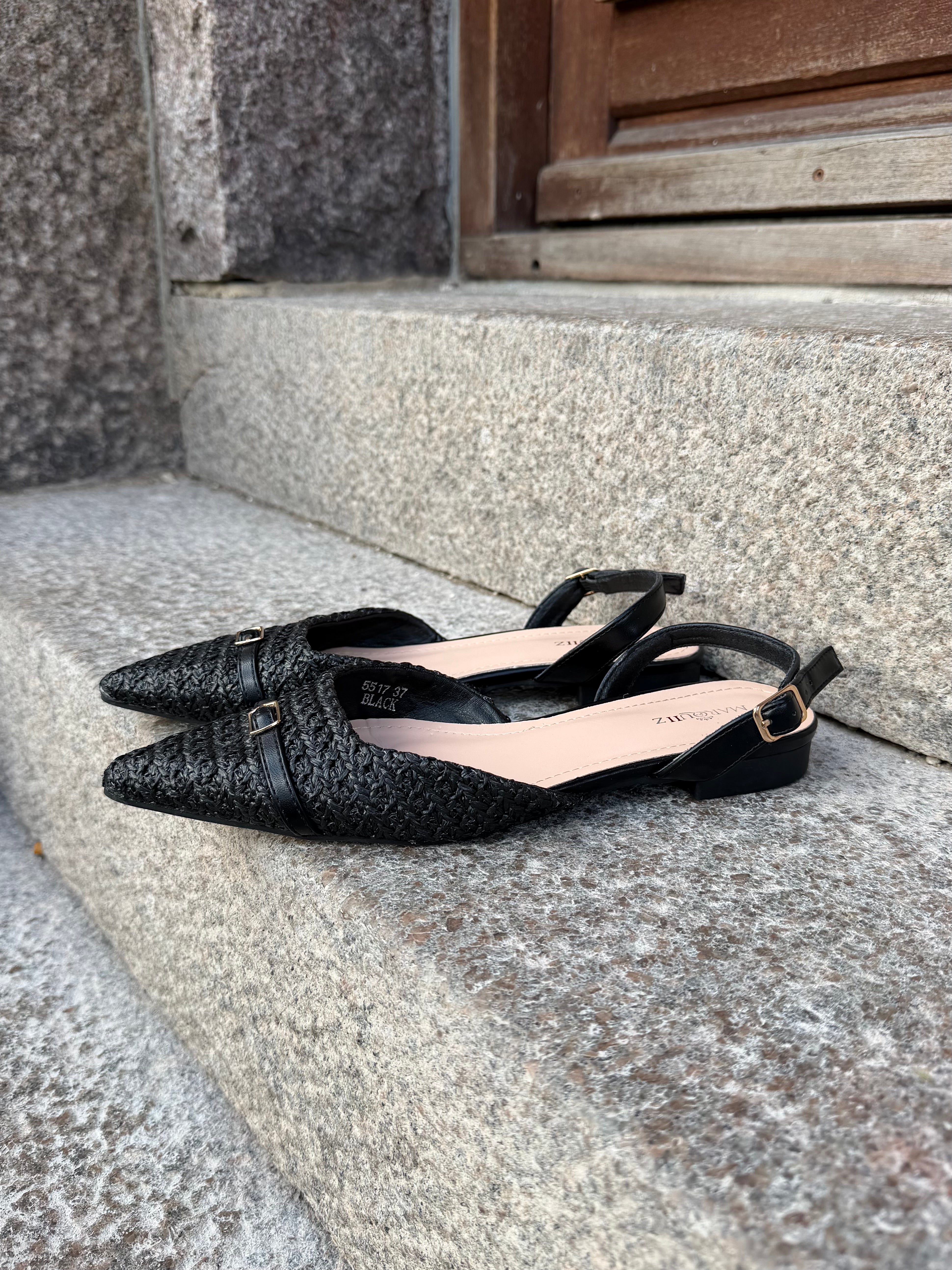 HANNA SLINGBACK - SORT