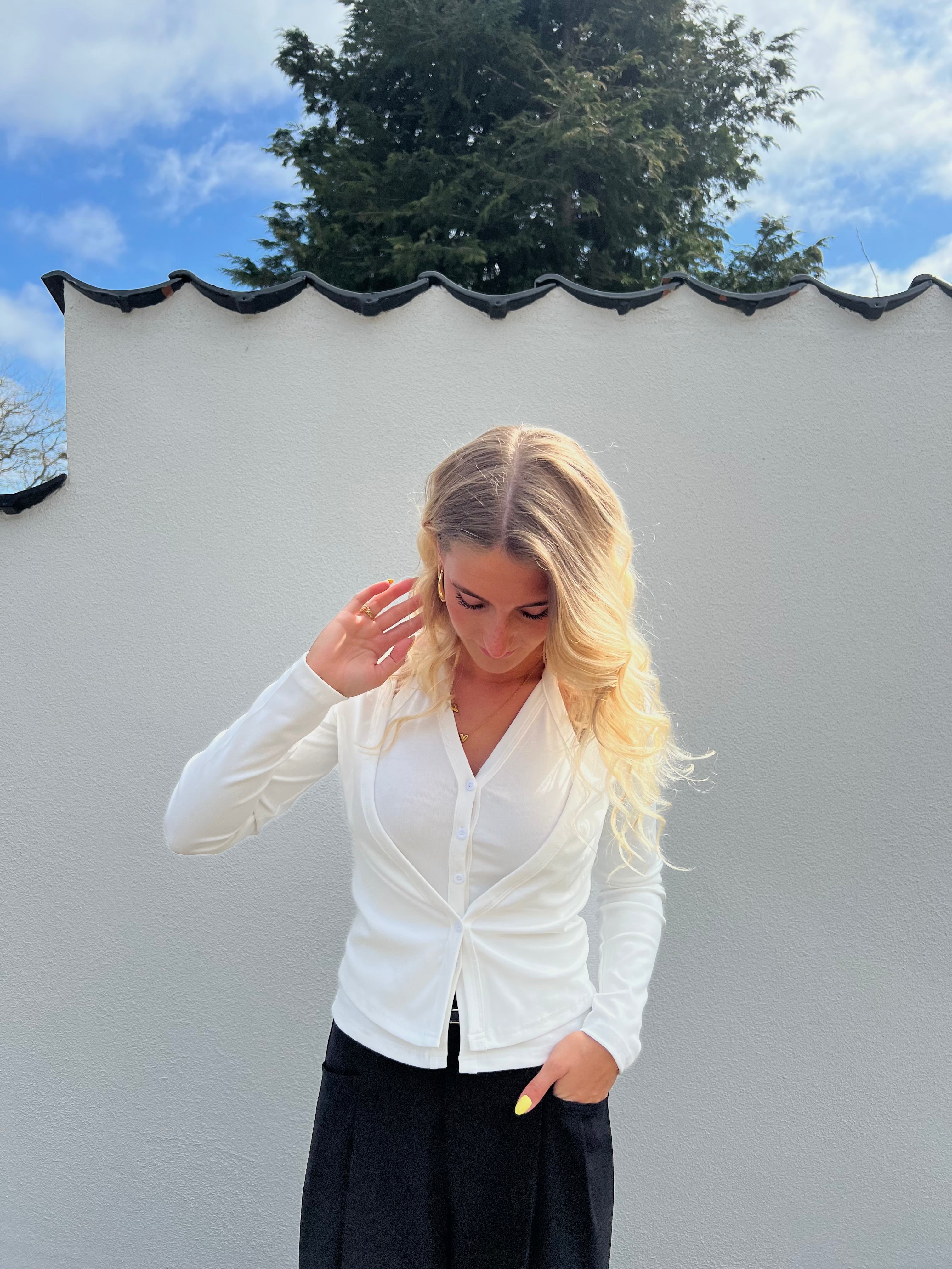 CELINA BLUSE - HVID