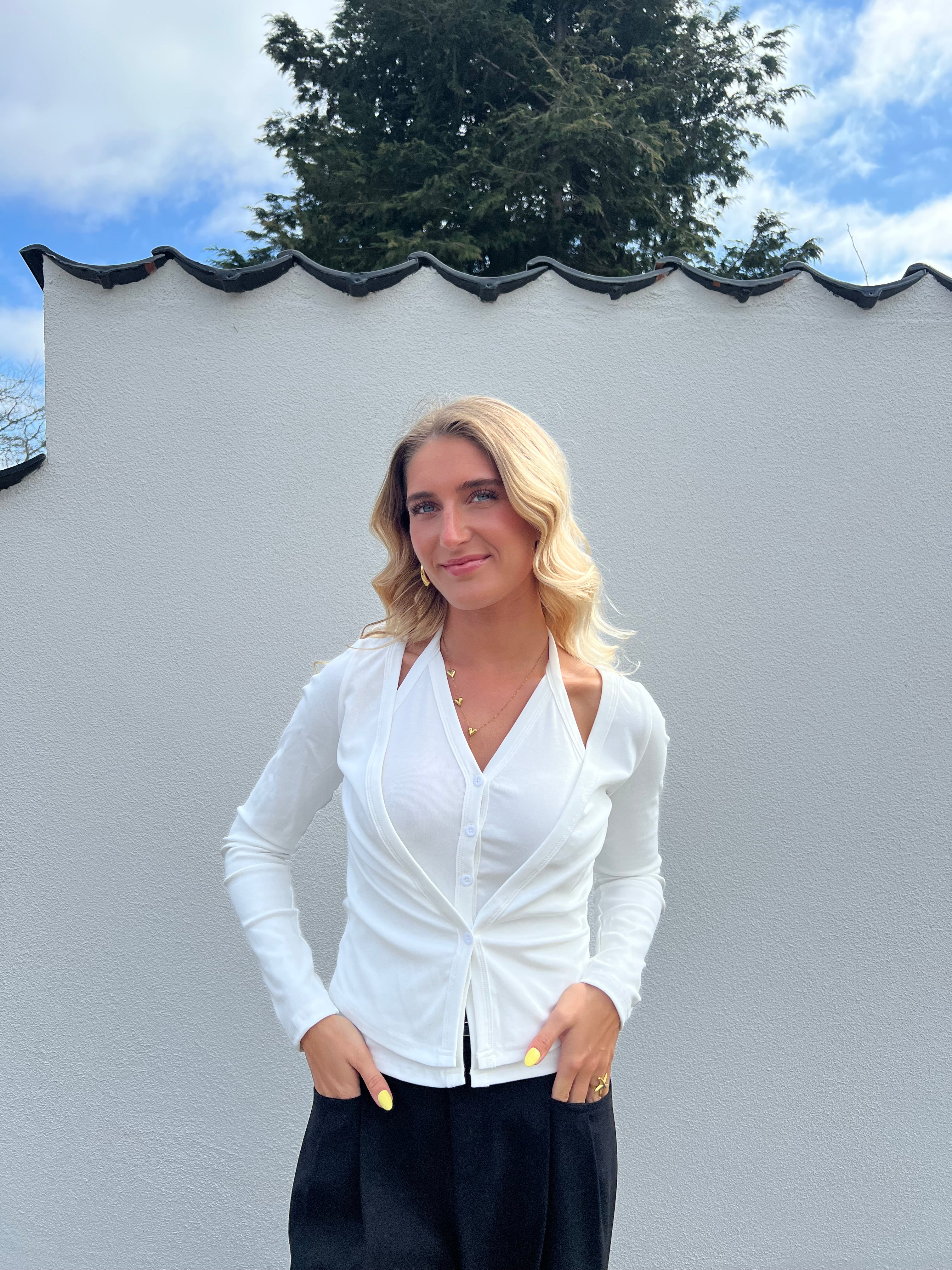 CELINA BLUSE - HVID