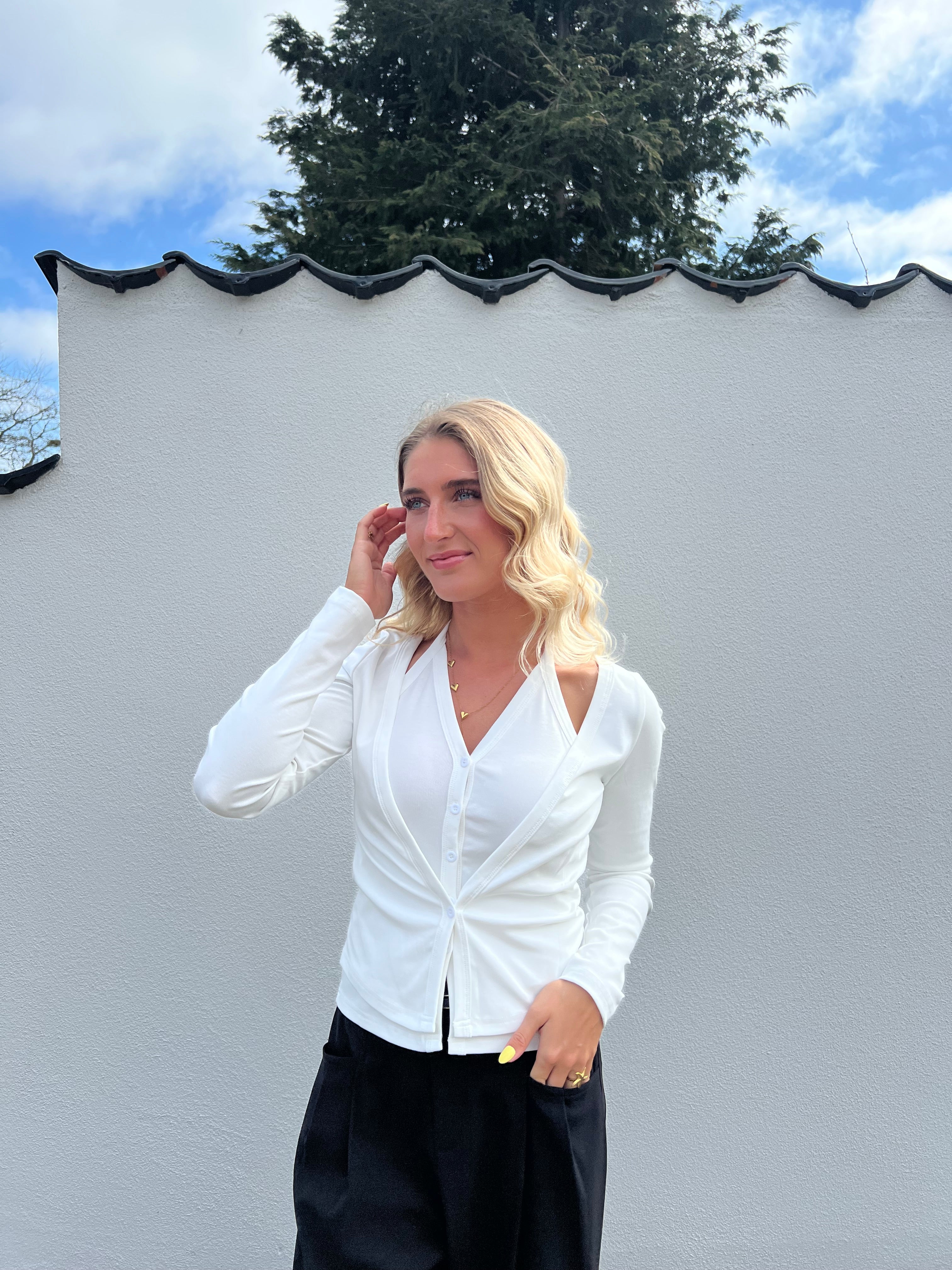 CELINA BLUSE - HVID