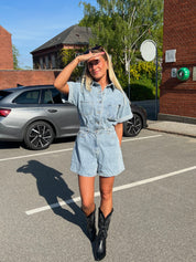 AMANDA JUMPSUIT - DENIMBLÅ