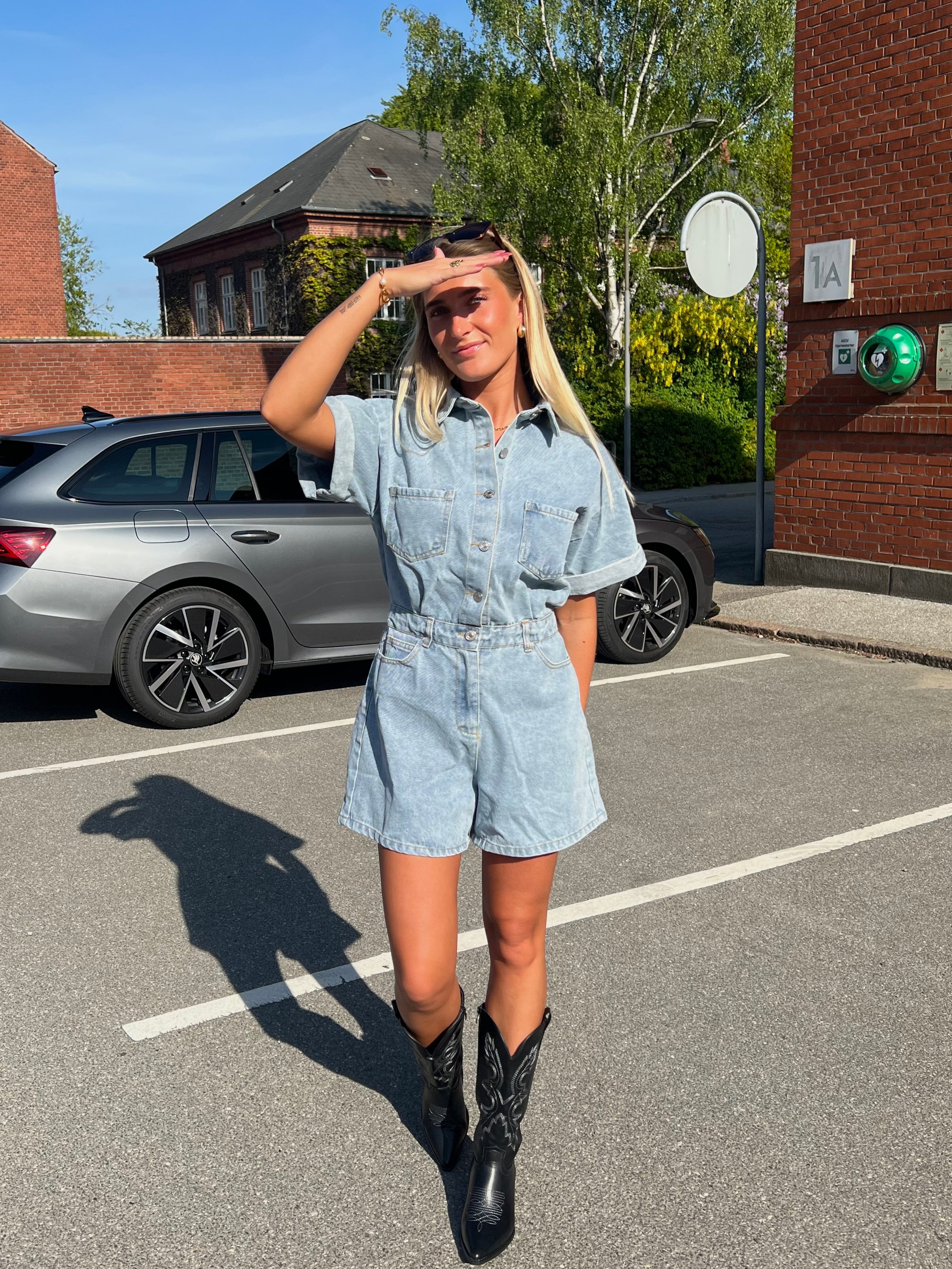AMANDA JUMPSUIT - DENIMBLÅ