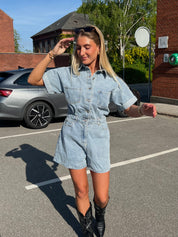AMANDA JUMPSUIT - DENIMBLÅ